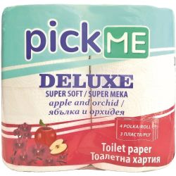 Pick Me трипластова тоалетна хартия ябълка и орхидея (4 бр.)