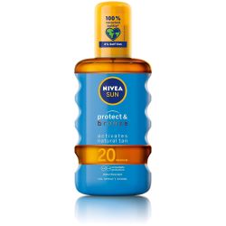 Nivea Sun Protect & Bronze слънцезащитен спрей олио за допълнителен тен SPF20 (200 мл)