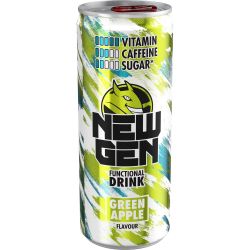 Hell New Gen зелена ябълка функционална напитка (250 мл)