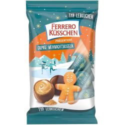 Ferrero Kusschen коледни бонбони с пълнеж за меденки (100 г)