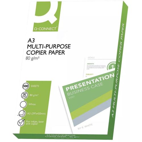 Q-Connect копирна хартия A3, 80 г, 500 листа (1 бр.)