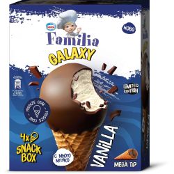 Nestle Familia Galaxy сладолед ванилия, 4 бр. х 58 г (232 г)