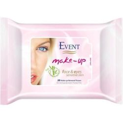 Event влажни кърпи за грим с бамбук (20 бр.)
