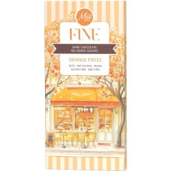 Milete Fine черен шоколад с портокал, веган, без захар, без глутен (80 г)