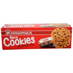 Papadopoulos Bisco Cookies бисквити с парченца шоколад (180 г)