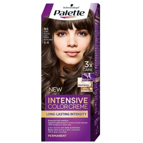 Palette Intensive Color Cream крем боя за коса светло кафяво Light Brown, N4 / 5-0 (1 бр.)