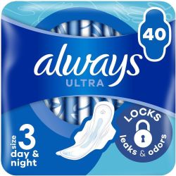 Always Ultra Day & Night дамски превръзки, размер 3 (40 бр.)