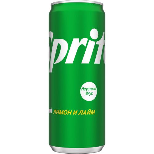 Sprite лимон и лайм газирана безалкохолна напитка (330 мл)