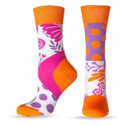 Happy Foottopia чорапи оранжеви цветя памук 80%, размер 43 - 46 (1 бр.)