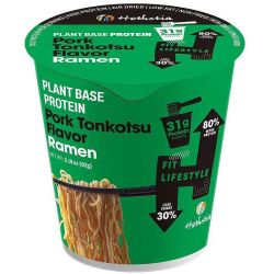 Hethstia Tonkotsu Cup Noodles високо протеинови нудъли със свински бульон (62 г)