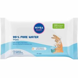 Nivea Baby Pure Water мокри кърпички 99% (57 бр.)