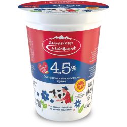 Маджаров краве кисело мляко 4.5% ЗНП (400 г)