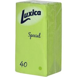 Luxica Special зелени салфетки, 2 пласта, 1/8, 38 см, 40 бр. (40 бр.)