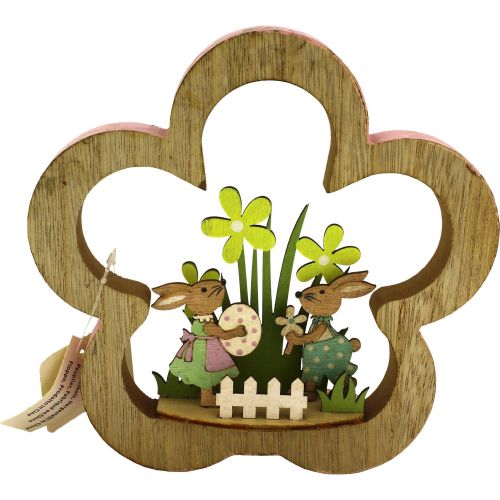 Декорация от дърво цвете 17 см (1 бр.)