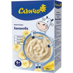 Слънчо бананова млечна каша, 4+ месеца (200 г)