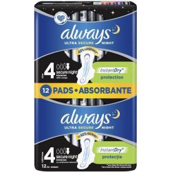 Always Ultra Extra Night Duo дамски превръзки (12 бр.)