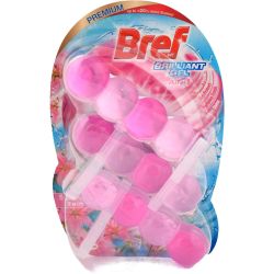 Bref Brilliant Gel All in 1 Spring Rain ароматизатор за тоалетна, 3 бр. х 42 г (126 г)