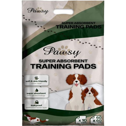 Pawsy еднократни подложки за домашни любимци с лепенки, 60 см x 60 см (10 бр.)