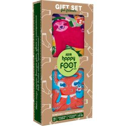 Happy Foottopia принт чорапи, 78% бамбук, ленивец и октопод, размер 35-38 (2 бр.)