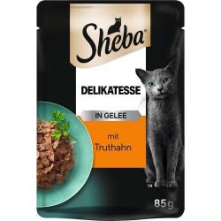 Sheba пауч с пуешко, храна за котки (85 г)