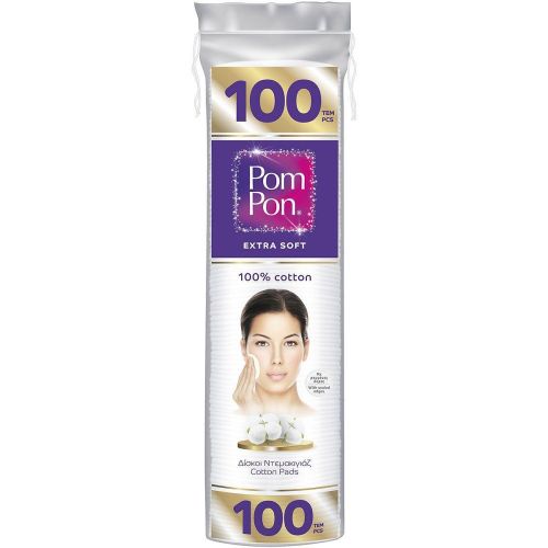 Pom Pon памучни тампони за почистване на грим (100 бр.)