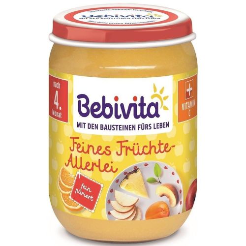 Bebivita пюре от различни плодове, 4+ месеца (190 г)