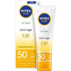 Nivea Sun UV Face Anti-Age Q10 слънцезащитен крем за лице против пигментация SPF50+, 50 мл (50 мл)