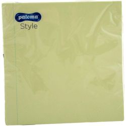 Paloma Style трипластови салфетки зелена ябълка, 33 см х 33 см (20 бр.)