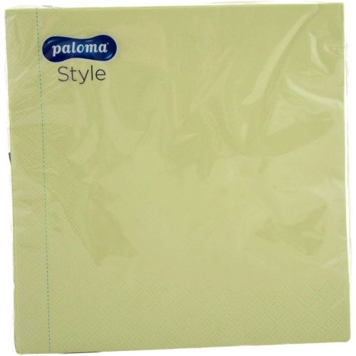 Paloma Style трипластови салфетки зелена ябълка, 33 см х 33 см (20 бр.)