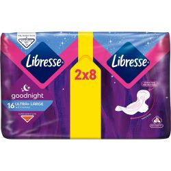 Libresse Goodnight Ultra Large+ дамски превръзки с крилца (16 бр.)