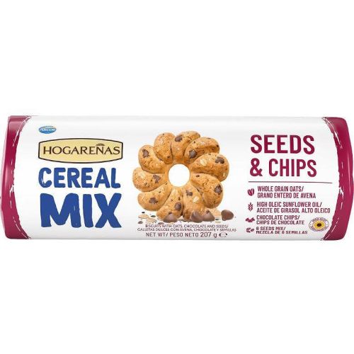 Hogarenas бисквити овес, шоколадов чипс и семена (207 г)