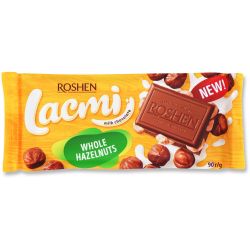 Roshen Lacmi млечен шоколад с цели лешници (90 г)