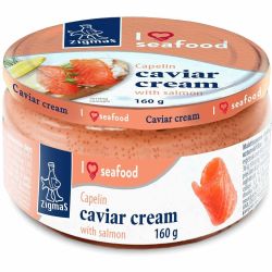 Zigmas крем хайвер от мойва със сьомга (160 г)