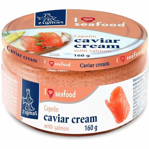 Zigmas крем хайвер от мойва със сьомга (160 г)