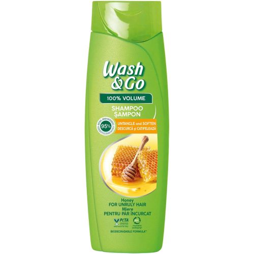 Wash & Go 100% Volume шампоан с мед (360 мл)