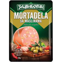 Златиборац мортадела с маслини, слайс (125 г)