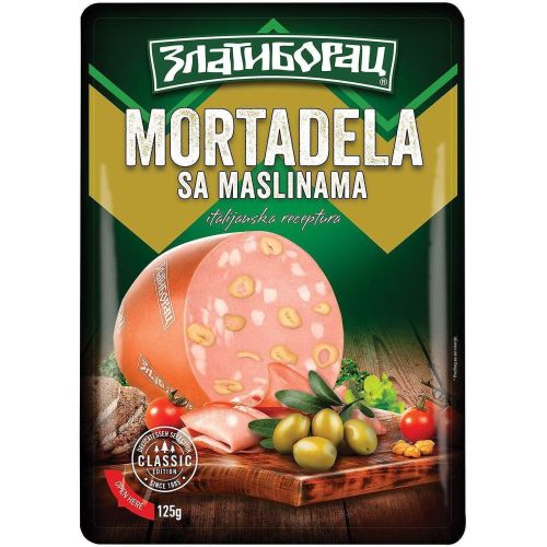 Златиборац мортадела с маслини, слайс (125 г)
