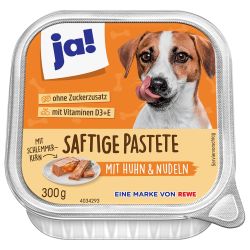 JA! кучешка храна пастет с пилешко и паста (300 г)