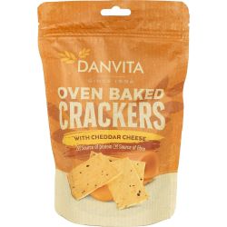 Danvita печен пълнозърнест крекер с червен чедър (100 г)