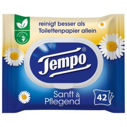 Tempo тоалетна хартия, влажна лайка, 42 кърпички (42 бр.)