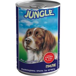 Jungle храна за кучета с пиле, консерва (1240 г)