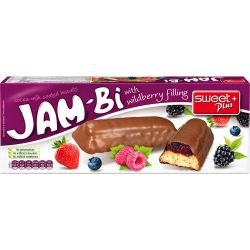 Sweet+ Jam-bi бисквити с конфитюр от горски плодове (150 г)