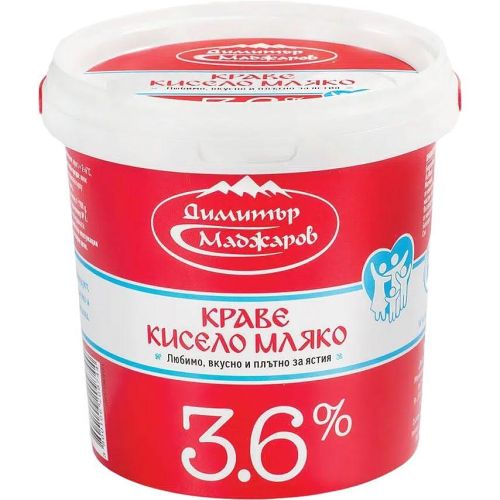 Маджаров краве кисело мляко 3.6% (900 г)