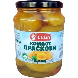 Leda компот от праскови, белени (680 г)