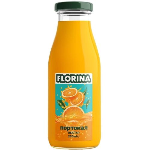 Florina сок портокал, стъкло (250 мл)