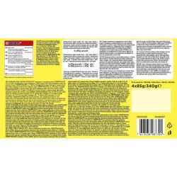 Purina Friskies Adult пауч храна за котка с хапки сьомга в сос, 4 бр. х 85 г (340 г)