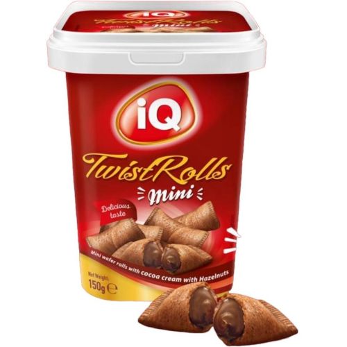 IQ Twist Rolls Mini пури с какао-лешников крем (150 г)
