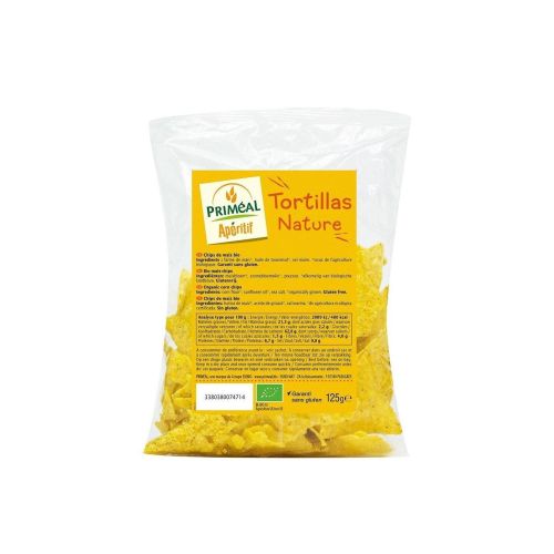 Primeal био царевичен тортила снакс, натурален, без глутен (125 г)
