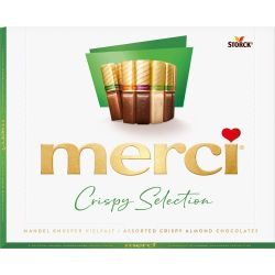 Merci Crispy Selection хрупкави шоколадови бонбони с бадеми (250 г)