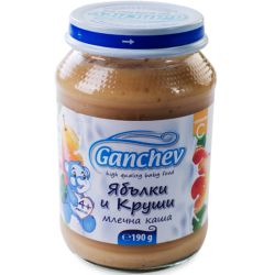 Ганчев пюре от млечна каша с ябълки и круши (190 г)